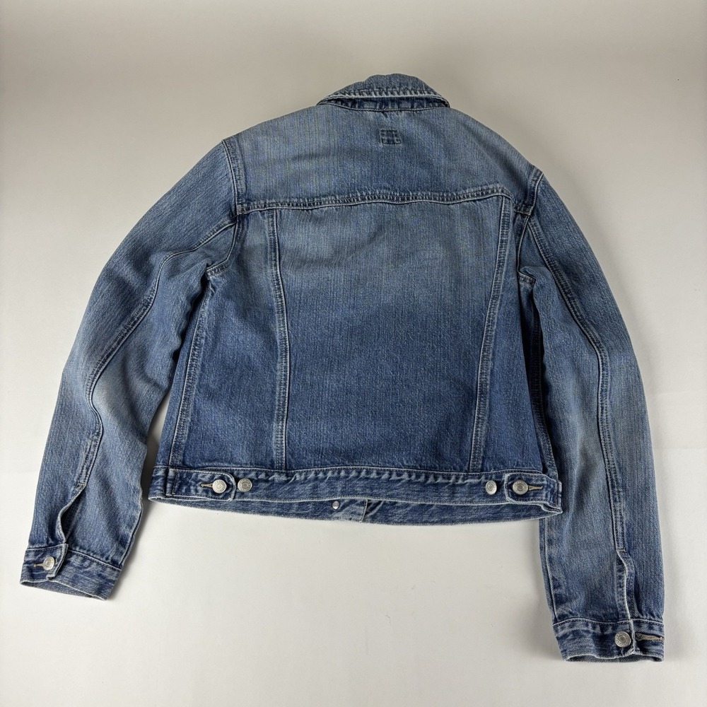 Womens Medium Ladies GAP Jean Jacket Blue Denim Y2k Vintage Classic - Picture 6 of 11